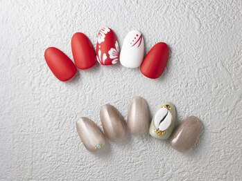 エーエムネイル(Am:nail)の写真/高クオリティを安心価格で叶える♪定額メニューなら色替え・セパレートなどカスタマイズも自在です◎