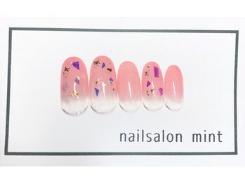 ネイルアンドアイ ミント(nail＆eye mint)/シンプル春ネイル～