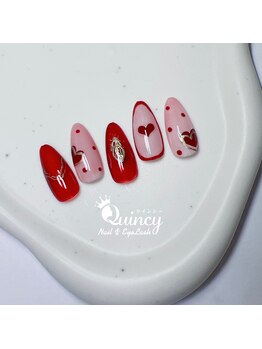 クインシー(Quincy)/バレンタインネイル