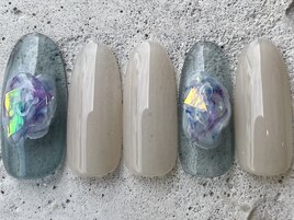 くすみマーブルぷっくり ¥8500