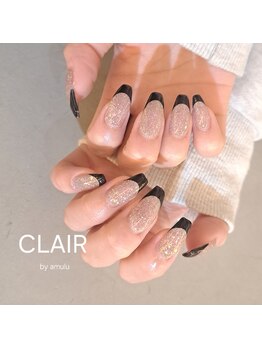 クレール バイ アミュール(CLAIR by.amulu)/フレンチネイル ブラックネイル