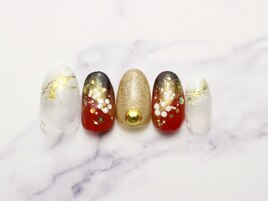 漆風和柄ネイル初回￥7500