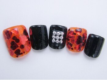 ネイルサロン ドレリッチ 大宮店(drerich)/シースルーレッドハートホロ