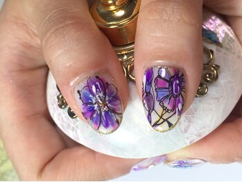 ネイル サロン コービーズ(nail salon COBES)/手描きフラワーアート☆