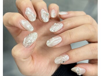 サイ(sai)/10本アートコース/白ネイル/冬