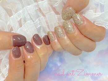 ネイルアート ジマー/ワンカラー/パラジェル/ボルドー