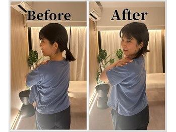 整体ラルース 中目黒(LALUZ)/40代 女性 猫背、巻き肩改善