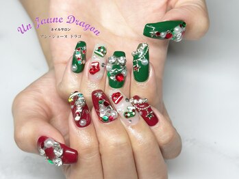 アン ジョーヌドラゴ/【自爪ネイル】クリスマスネイル