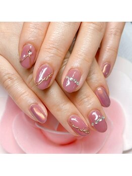 センスネイル(Sense nail)/くすみピンクネイル