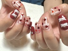 デューネイルスタジオ(dew nail studio)/ボルドー チェック