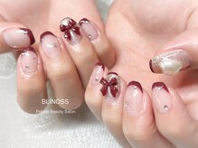 ブリノス(BLINOSS)/ボルドー×リボン