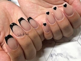 黒フレンチ＆ハート