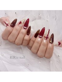 レッドブラウンチェッククロス