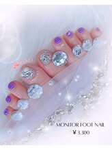 親指アートフットネイル