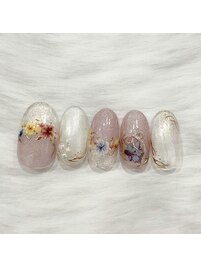 お花と蝶々のデザイン