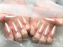 エムプラスネイル 新宿(M+Nail)/長さ出し★オーロラネイル
