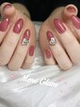 モアグラム 池袋東口店(More Glam)&nbsp;ちゅるんとしたシアーワンカラーに大きなハートが可愛い。