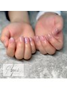 クリアオーロラパウダーネイル