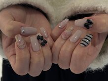 シェルネイル(SHELL NAIL)/ボーダー/フラワー/staff:takeda