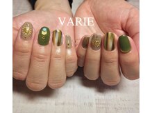 ヴァリエ(VARIE)/秋冬カーキネイル