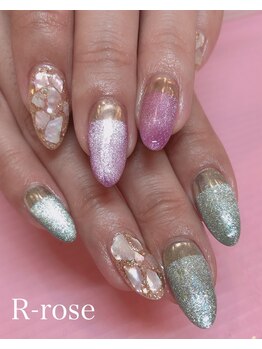 アールローズ(R-rose)/マグネットネイル¥11000