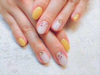 レアレアネイル(Lealeanail)/【パラジェル】押し花デザイン