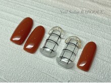 ネイルサロン バロック(Nail Salon BAROQUE)/クリアチェックデザイン