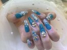 夏　ブルー　海ネイル