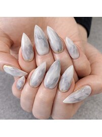 大理石ネイル/ニュアンスネイル