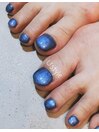 ネイビーフットネイル