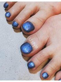 ネイビーフットネイル