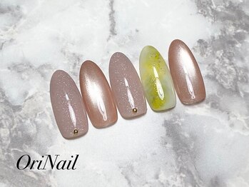 マグネット×ミモザネイル