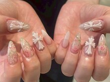 ネイルアヴァンス 京橋店(Nail AVANCE.)/ガーリー系×クロムネイル