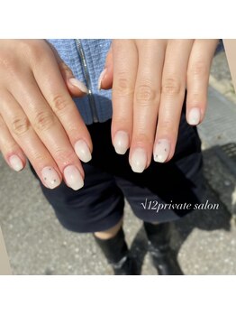 ルート12/ホワイトネイル×ストーン