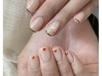ナイスミーネイル(Nice Me Nail)/細いフレンチネイル