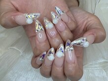 シェリーネイル(cherie nail)/オーロラガラスフレンチ