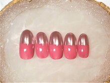 ジョリ ネイルズ(Jolie nails)/ミラーストレートフレンチ