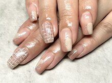 ジュリネイル(JULIE NAIL)/ぬりかけ×ツイード♪