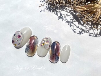 ヴィガー アンド ルックス 白金 目黒(Vigor&Looks)/インクネイル ストーン カラフル