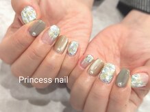プリンセスネイル(Princess nail)/グリーンイエローツイード12,000