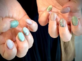 ニュアンスお花見春ネイル☆