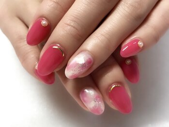 ディア ネイル(Dear Nail)/ピンクカラー×シェル☆