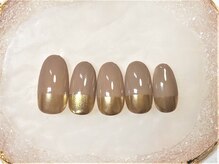 ジョリ ネイルズ(Jolie nails)/ミラーストレート根本フレンチ