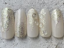 フリークネイル(FREAK Nail)/マットラメ水滴クリア ¥8500