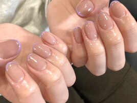 細フレンチネイル