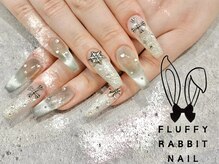 フラッフィーラビットネイル(fluffy rabbit nail)/ラメグラシルバーマグネット
