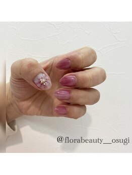 フローラビューティ(Flora Beauty)/ぷっくりフラワーネイル¥6500