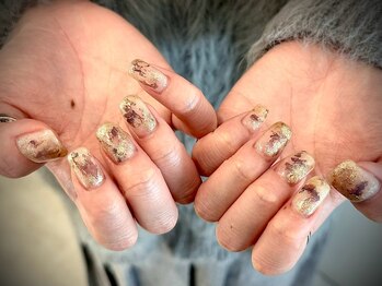 ヌル ネイル 堀江(NURU NAIL HORIE)/クリアベースニュアンスネイル☆