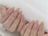 【チップ長さ出し】ワンカラ―ラメングラ+ストーン10粒¥8980→¥7980