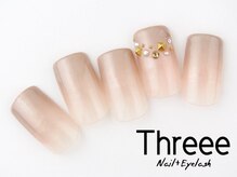 スリーネイルプラスアイラッシュ(Threee Nail+Eyelash)/グラデーション×スタッズ